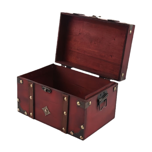 Vintage Leather and Metal Storage Trunk